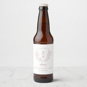 バラ金ゴールドエレガントさくらんぼモノグラムクレスト ビールラベル