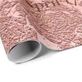 バラ金ゴールドエレガントウェディング披露宴モノグラム ラッピングペーパー (ロールコーナー)