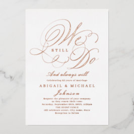 バラ金ゴールドエレガントクラシック書私たちはまだ行う 箔招待状