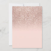 バラ金ゴールドエレガントグリッターブライダルシャワー 招待状 (裏面)