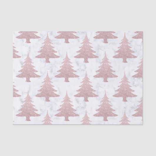 バラ金ゴールドエレガントグリッター&マーブルクリスマスツリー 薄葉紙 (正面)