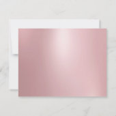 バラ金ゴールドエレガントハンドスクリプト名テンプレート ノートカード (裏面)