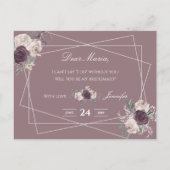 バラ金ゴールドエレガントフローラは私の花嫁 インビテーションポストカード (裏面)