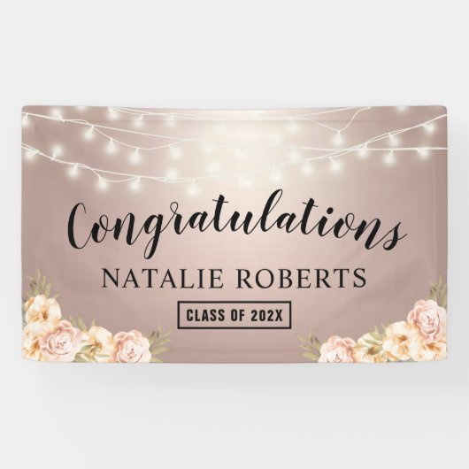 バラ金ゴールドエレガントフローラ卒業会 横断幕 (横)