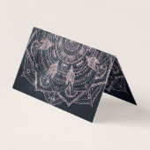 バラ金ゴールドエレガントマンダラグレイネブラデザイン 名刺 (裏面)