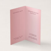 バラ金ゴールドエレガントモダンシンプルモノグラムテンプレート 名刺 (内部)