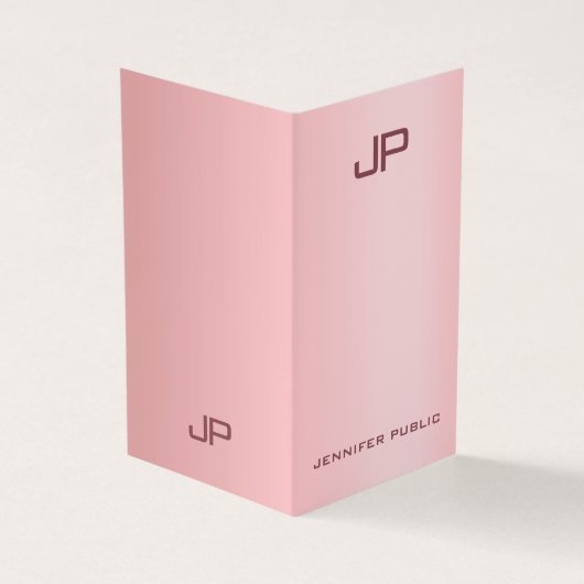 バラ金ゴールドエレガントモダンシンプルモノグラムテンプレート 名刺 (外部)