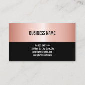 バラ金ゴールドエレガントモダンプロフェッショナル 名刺 (裏面)