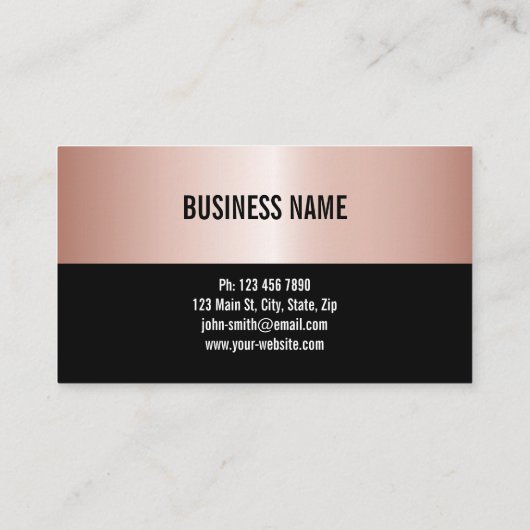 バラ金ゴールドエレガントモダンプロフェッショナル 名刺 (裏面)