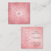 バラ金ゴールドエレガントロータスマンダラヨガセンター スクエア名刺 (正面/裏面)