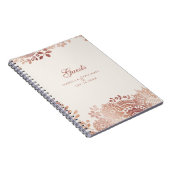 バラ金ゴールドエレガントヴィンテージレ結婚ースのゲストブック ノートブック (右側)