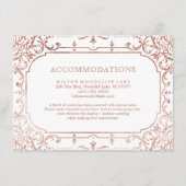 バラ金ゴールドエレガントヴィンテージ結婚式施設 エンクロージャーカード (正面)