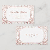 バラ金ゴールドエレガントヴィンテージ結婚訪問サイト プレイスカード (正面/裏面)