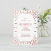 バラ金ゴールドエレガントヴィン華美テージ結婚式詳細 エンクロージャーカード (スタンド正面)