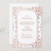 バラ金ゴールドエレガントヴィン華美テージ結婚式詳細 エンクロージャーカード (正面/裏面)