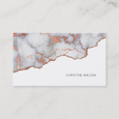 バラ金ゴールドエレガント大理石縁どデザイン 名刺 (正面)