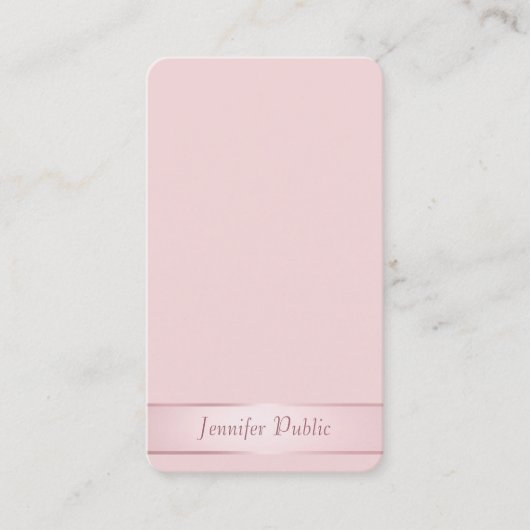 バラ金ゴールドエレガント書スクリプモダント 名刺 (正面)