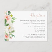 バラ金ゴールドエレガント秋フラワーウェディングレセプション エンクロージャーカード (正面)