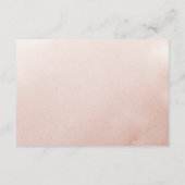 バラ金ゴールドエレガント秋フラワーウェディングレセプション エンクロージャーカード (裏面)