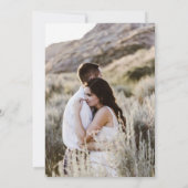 バラ金ゴールドエレガント緑のスクリプ結婚ト2枚 招待状 (裏面)