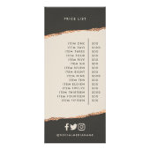 バラ金ゴールドエレガント黒モダンガーリー価格表 ラックカード (裏面)