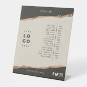 バラ金ゴールドエレガント黒モダンガーリー価格表 台座サイン (正面)