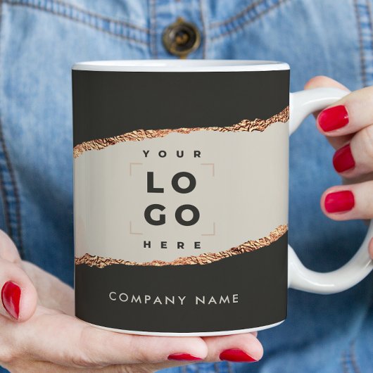 バラ金ゴールドエレガント黒モダンガーリー価格 コーヒーマグカップ