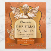 バラ金ゴールドエンジェルクリスマスミラクルワインラベル ワインラベル (シングルラベル)