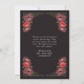 バラ金ゴールドエンチャント庭園の結婚式サンキューカード サンキューカード (裏面)