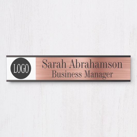 バラ金ゴールドオフィスのドアのサイン長10"名前プレート サインプレート (正面)