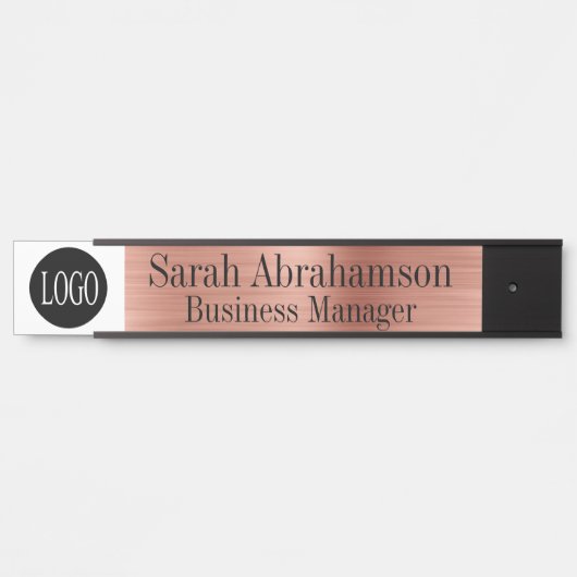 バラ金ゴールドオフィスのドアのサイン長10"名前プレート サインプレート (正面)