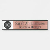 バラ金ゴールドオフィスのドアのサイン長10"名前プレート サインプレート (正面)