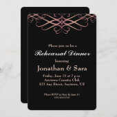 バラ金ゴールドオンブラックリハーサルエレガントディナー 招待状 (正面/裏面)