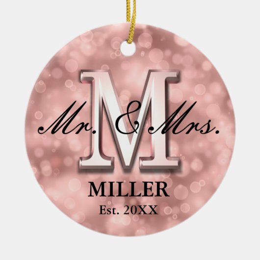 バラ金ゴールドカスタムの新規化 セラミックオーナメント (正面)