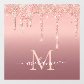 バラ金ゴールドカスタムグリッターレター名ウィンドウの固定 ウィンドウサイン (シート)