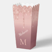 バラ金ゴールドカスタムグリッターレター名ポップコーンボックス フェイバーボックス (裏面)