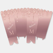 バラ金ゴールドカスタムグリッターレター名ポップコーンボックス フェイバーボックス (見開き)