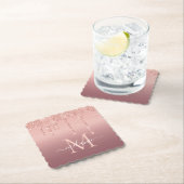 バラ金ゴールドカスタムグリッターレター名紙コースター ペーパーコースター (インサイチュ)