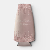 バラ金ゴールドカスタムグリッター文字名ボトルクール ボトルクーラー (正面)