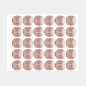 バラ金ゴールドカスタムグリッター文字名ラベル ラベル (シート)