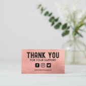 バラ金ゴールドカスタムサンキューソーシャルメディア 名刺 (スタンド正面)