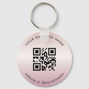 バラ金ゴールドカスタムビジネスQrコードスキャン キーホルダー