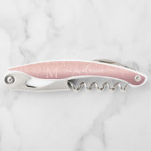 バラ金ゴールドカスタムレター名ウェイターのコルクねじ ソムリエナイフ (正面)