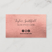 バラ金ゴールドカスタムロイヤリティカード 名刺 (裏面)