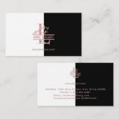 バラ金ゴールドカスタム分割モノグラムレターL M N O P 名刺 (正面/裏面)