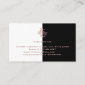 バラ金ゴールドカスタム分割モノグラムレターR Q S T U 名刺 (裏面)