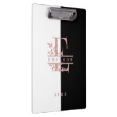 バラ金ゴールドカスタム分割モノグラムE F G H I J クリップボード (右)