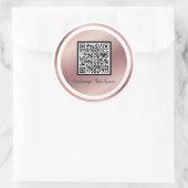 バラ金ゴールドカスタムQRコードトレンディーミニマリスト ラウンドシール (バッグ)