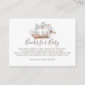 バラ金ゴールドカボチャ |ベビーシャワーベビー用の本 エンクロージャーカード (正面)