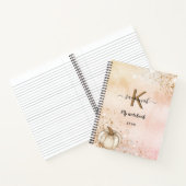 バラ金ゴールドカボチャ・モノグラム名記 ノートブック (内部)